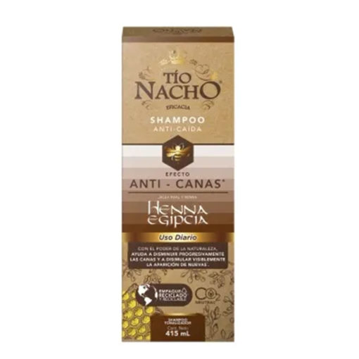 Shampoo Tonalizador Tio Nacho Henna Egipcia Anti Canas X 415 Ml - Imagen 3