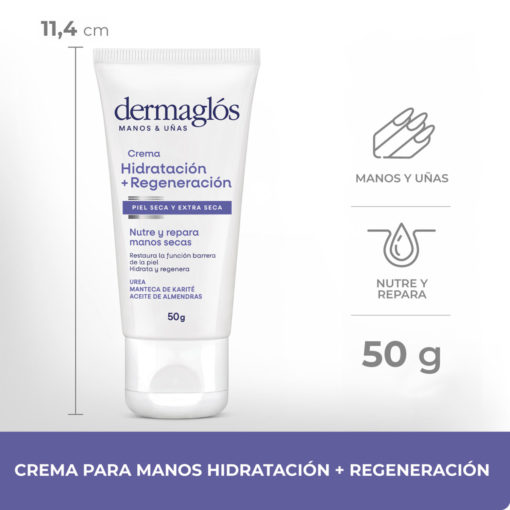 Crema de Manos Dermaglos Hidratación + Regeneración X 50 Gr - Imagen 3