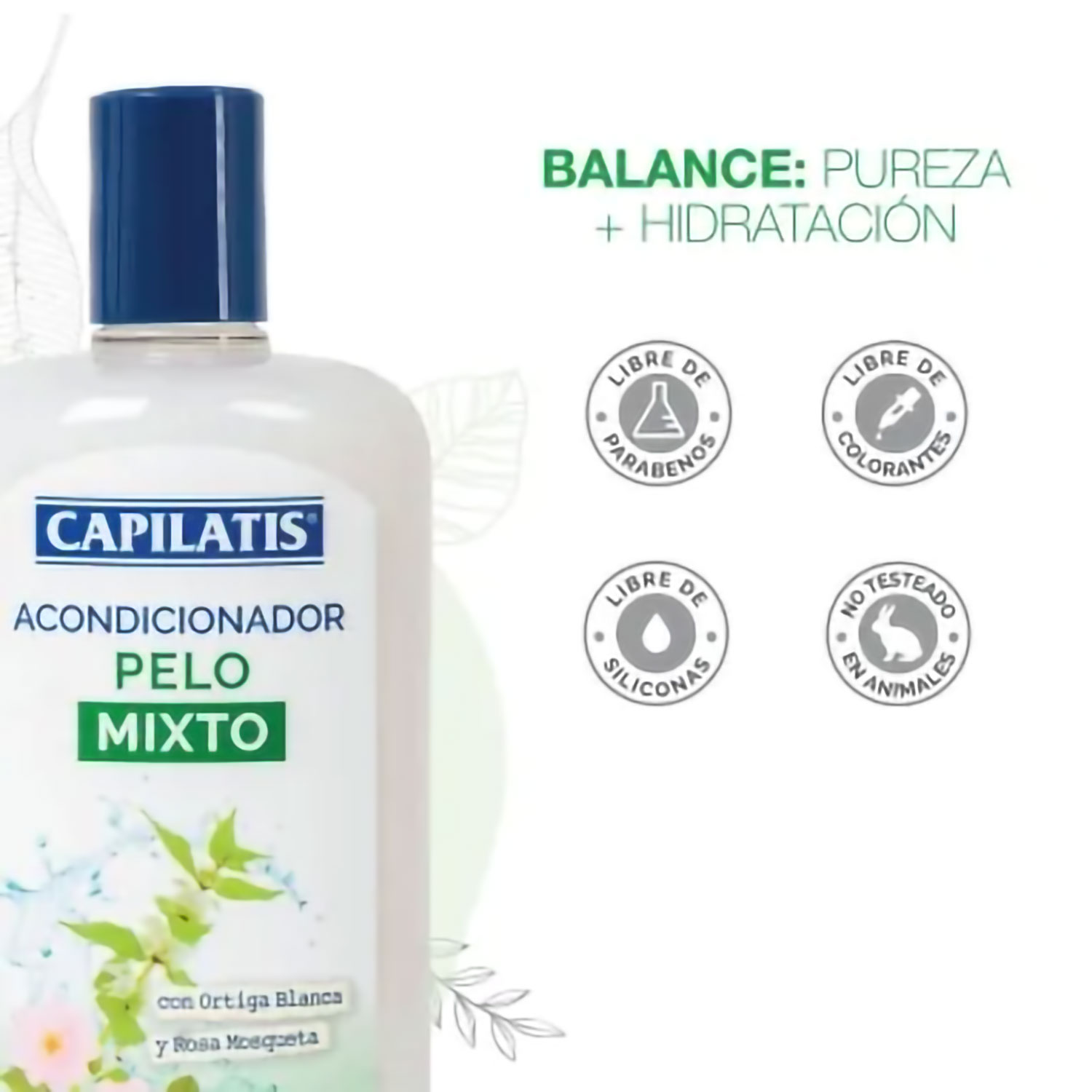 Acondicionador Capilatis Pelo Mixto Ortiga Blanca Rosa Mosqueta X 420 Ml - Imagen 3