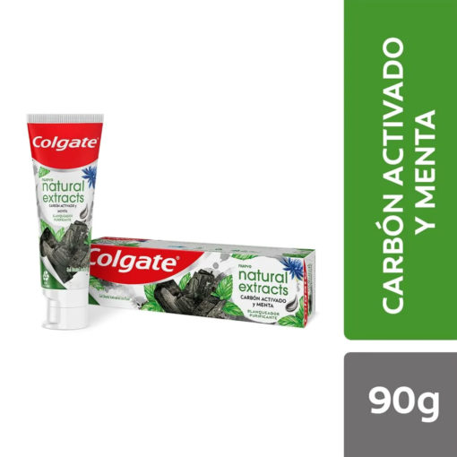 Crema Dental Colgate Natural Extracts Carbón Activado y Menta X 90 Gr - Imagen 2