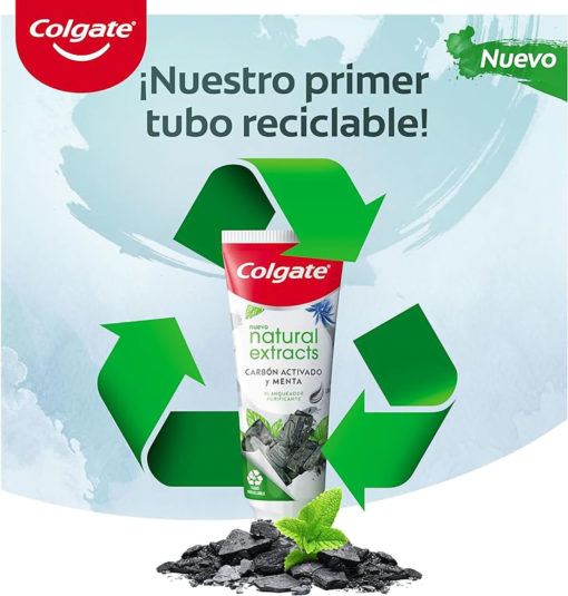 Crema Dental Colgate Natural Extracts Carbón Activado y Menta X 90 Gr - Imagen 4