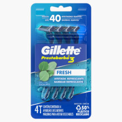 Máquina de Afeitar Gillette Prestobarba 3 Fresh X 4 U