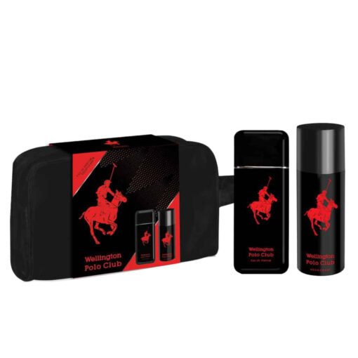 Perfume Desodorante Neceser Wellington Polo Club Black