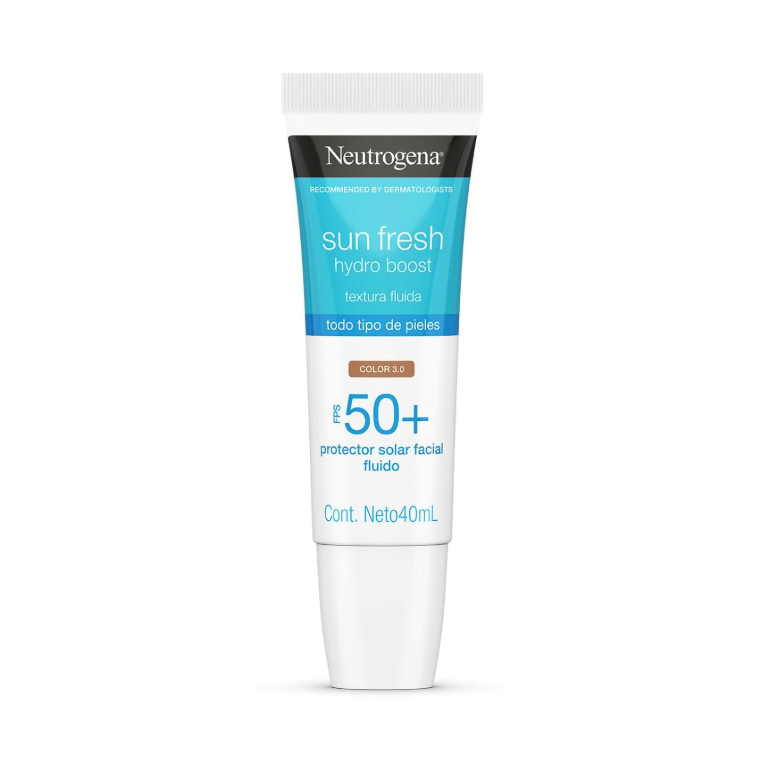 Protector Solar Facial Fluido Neutrogena Hydro Boost FPS +50 Color 3.0 X 40 Ml - Imagen 2