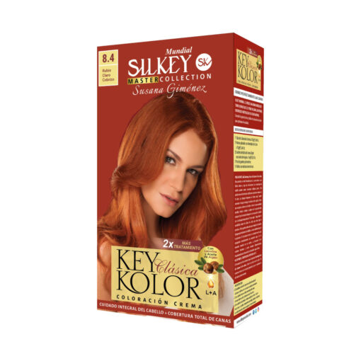 Kit de Tintura Silkey Susana Gimenez 8.4 Rubio Claro Cobrizo