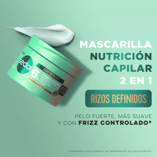 Mascarilla Capilar 2 en 1 Sedal  Rizos Definidos X 300 Gr - Imagen 5