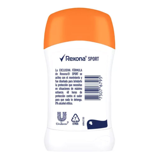 Antitranspirante en Barra Rexona Sport X 50 Gr - Imagen 2