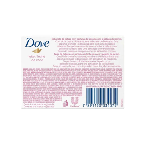 Jabón De Tocador Dove Delicious Care Leche De Coco X 90 Gr - Imagen 3