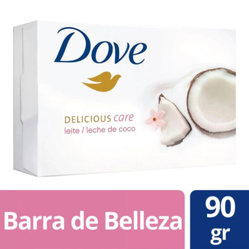 Jabón De Tocador Dove Delicious Care Leche De Coco X 90 Gr - Imagen 4
