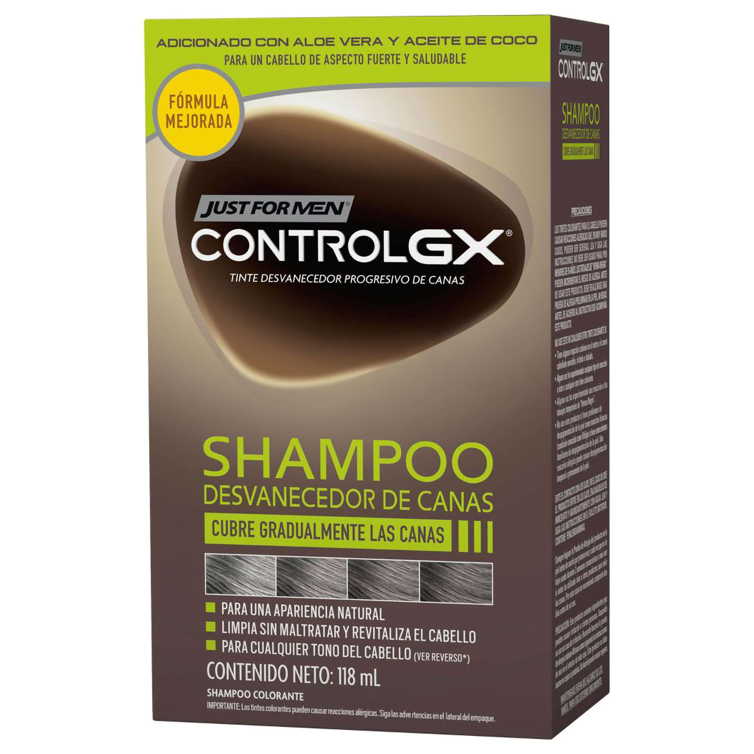 Shampoo Desvanecedor De Canas Just For Men Cabello X 118 Ml - Imagen 2