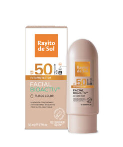 Protector Facial Fluido Rayito de Sol Bioactiv Fps 50 Summer Glow Tono 2 X 50 Ml