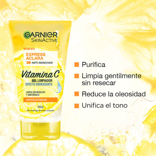 Gel de Limpieza Garnier Vitamina C  X 150 Ml - Imagen 5