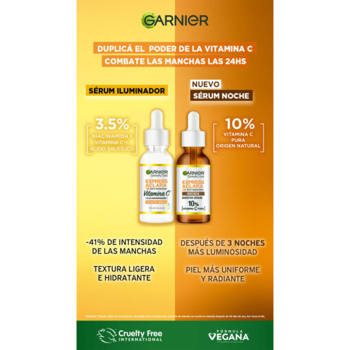 Serum Facial Garnier Vitamina C Noche X 30 Ml - Imagen 6