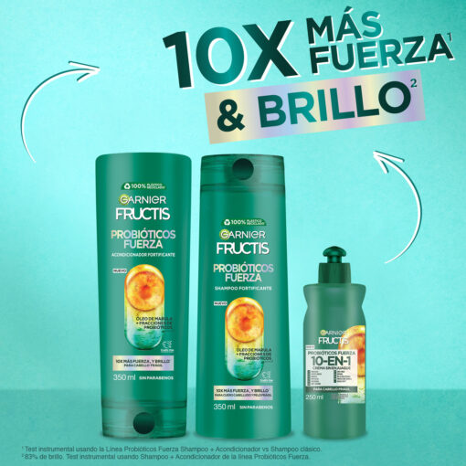 Acondicionador Garnier Fructis Probióticos Fuerza X 200 Ml - Imagen 9