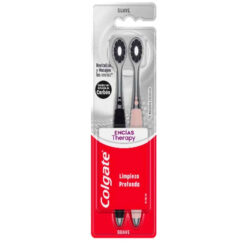 Cepillo de Dientes Colgate Pro Cuidado Carbón Extra Suave X 2 U