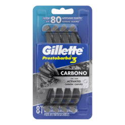 Máquinas de Afeitar Gillette Prestobarba 3 Carbono X 8 U
