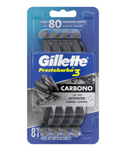 Máquinas de Afeitar Gillette Prestobarba 3 Carbono X 8 U