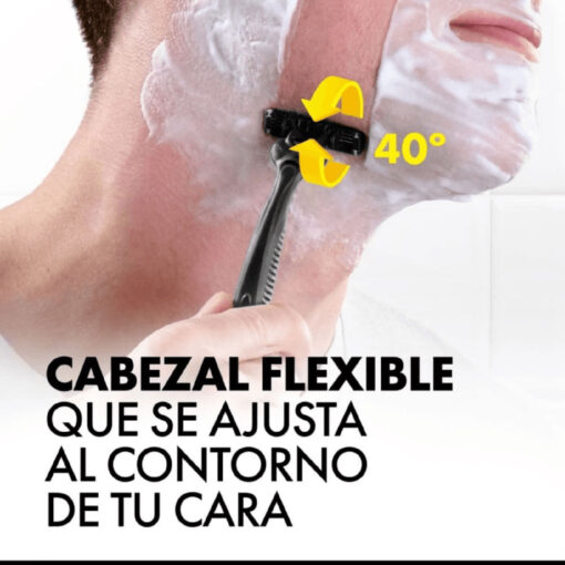 Máquinas de Afeitar Gillette Prestobarba 3 Carbono X 8 U - Imagen 4