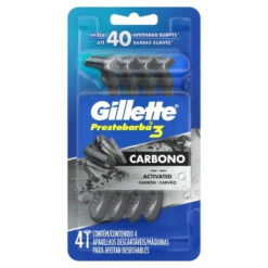 Máquinas de Afeitar Gillette Prestobarba 3 Carbono X 4 U
