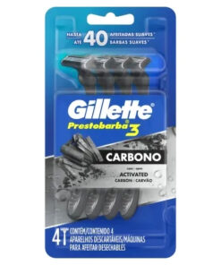 Máquinas de Afeitar Gillette Prestobarba 3 Carbono X 4 U