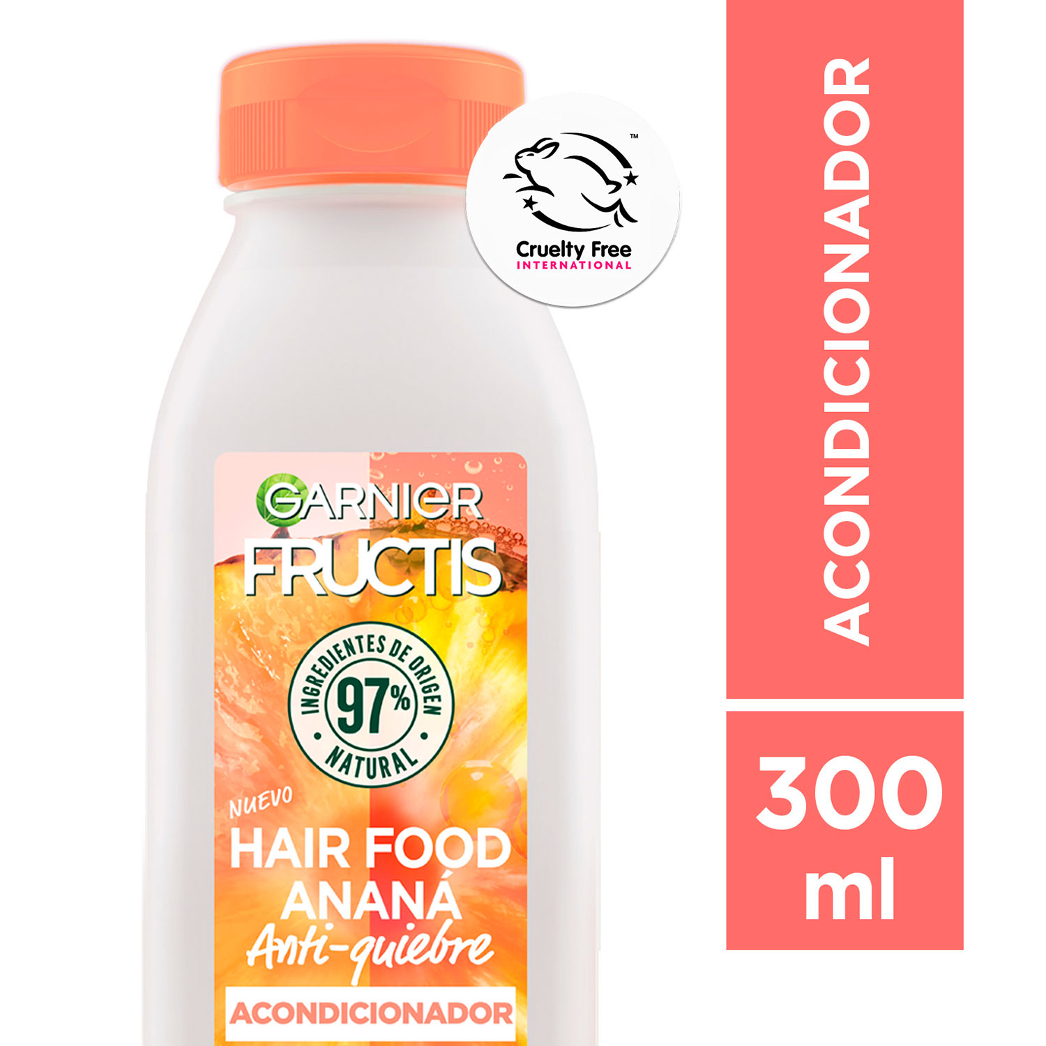 Acondicionador Fructis Hair Food Ananá X 300 Ml - Imagen 2