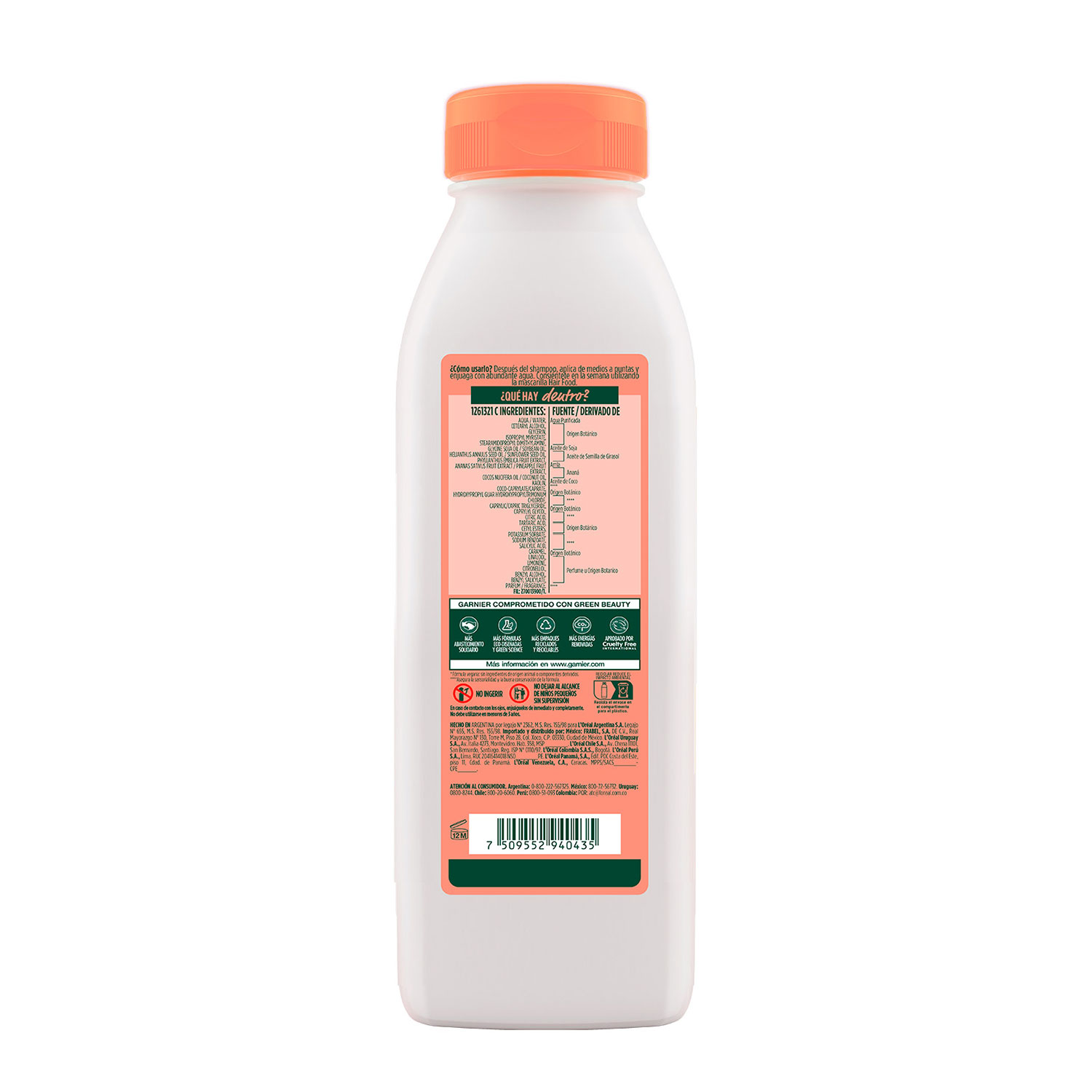 Acondicionador Fructis Hair Food Ananá X 300 Ml - Imagen 3