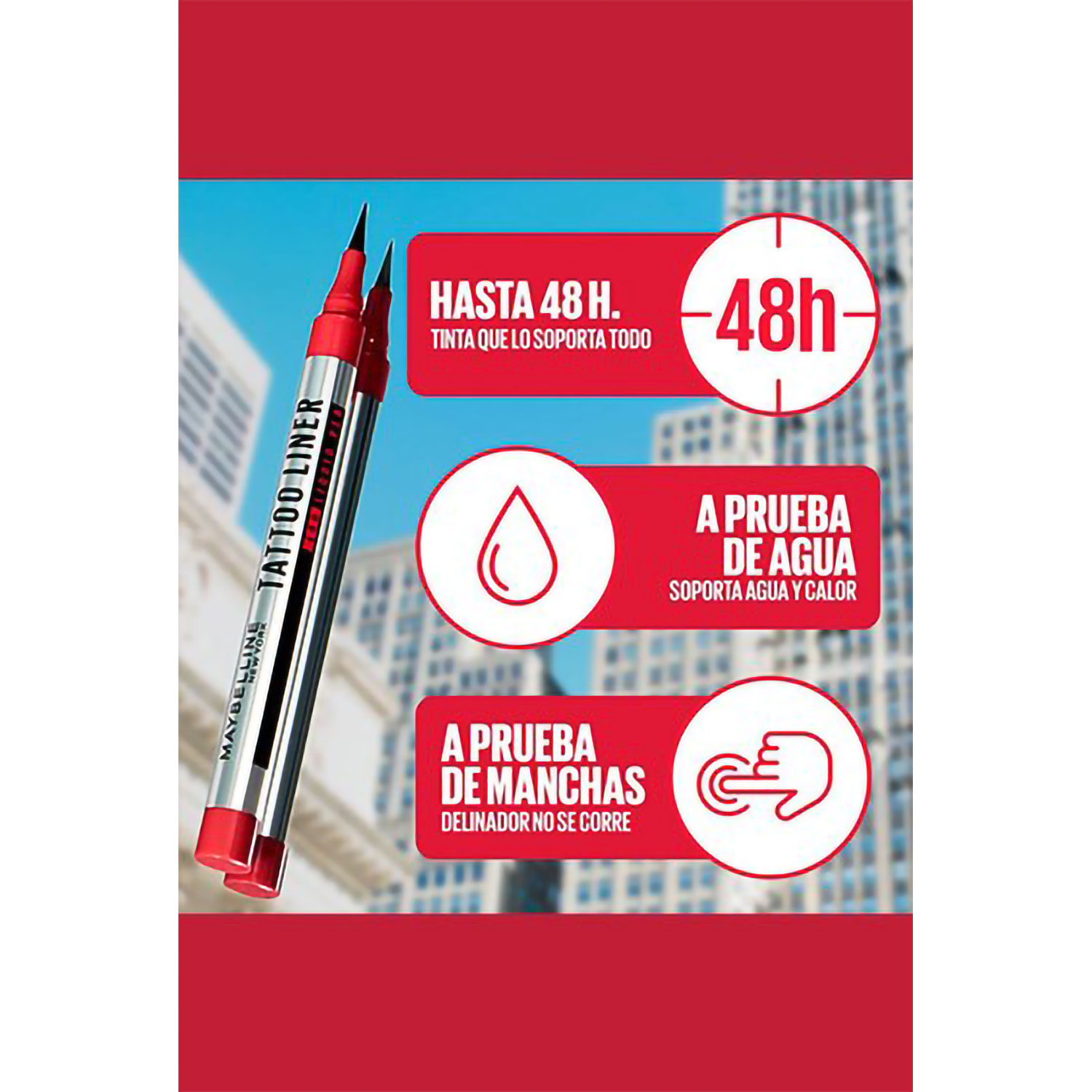 Delineador Líquido Plumón Maybelline Tattoo Liner X 1 U - Imagen 4