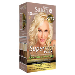 Tintura Permanente En Kit Silkey Superstar Plex 10 Aclarante Natural X 1 U