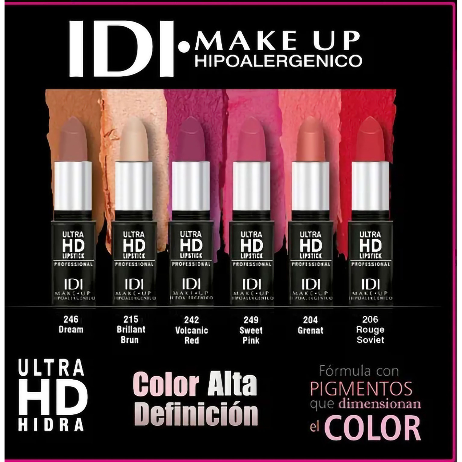 Labial en Barra IDI Ultra HD Matte 202 Rose Glase X 3,5 Gr - Imagen 2