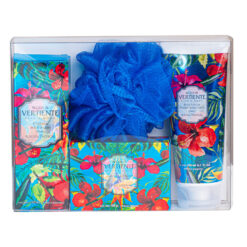 Set Body Lotion + Body Splash + Jabon + Esponja Acqua Di Vertiente Bath And Body Alegria Trpical X 1 U