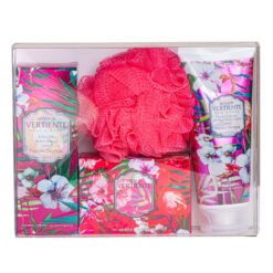 Set Body Lotion + Body Splash + Jabon + Esponja Acqua Di Vertiente Bath And Body Paraiso Tropical X 1 U