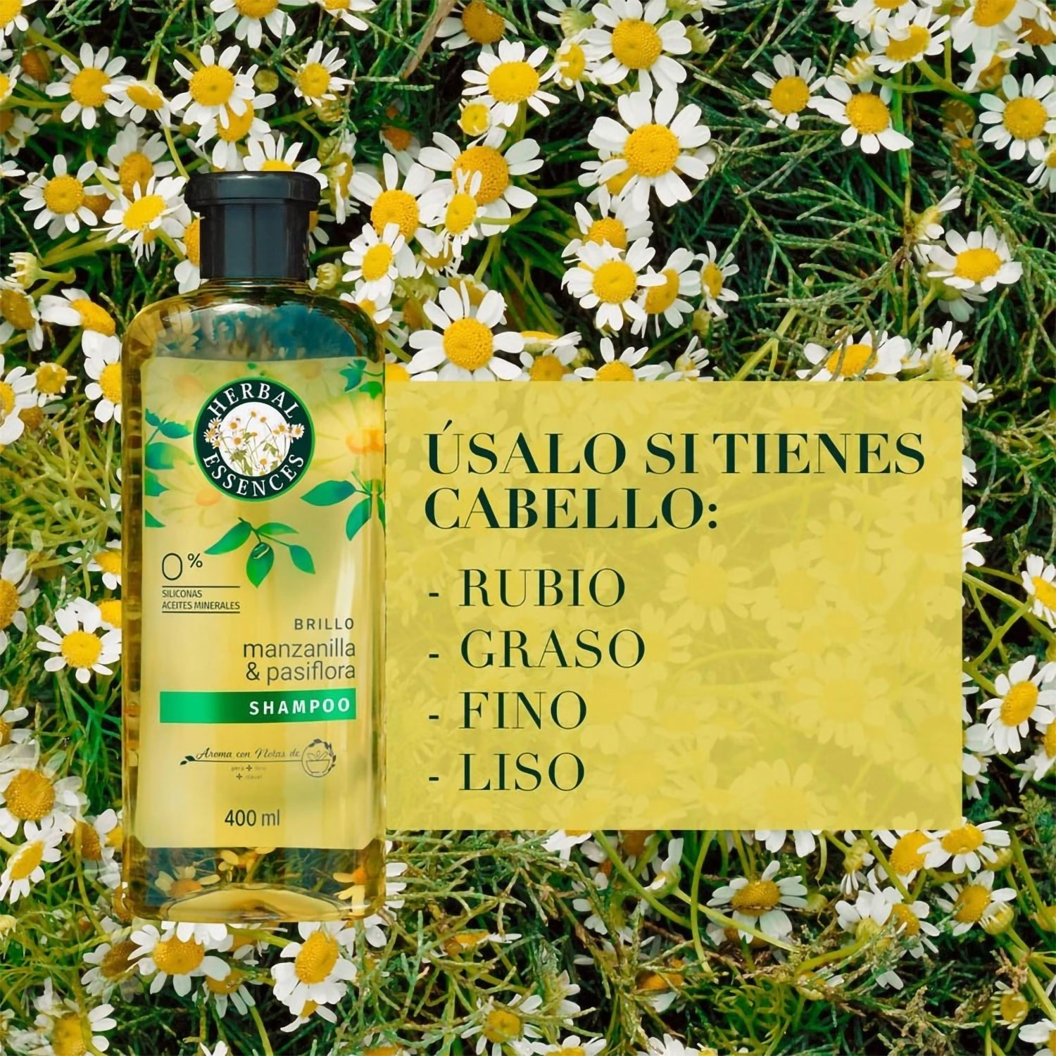 Shampoo Herbal Essences Manzanilla & Pasiflo X 400 Ml - Imagen 2