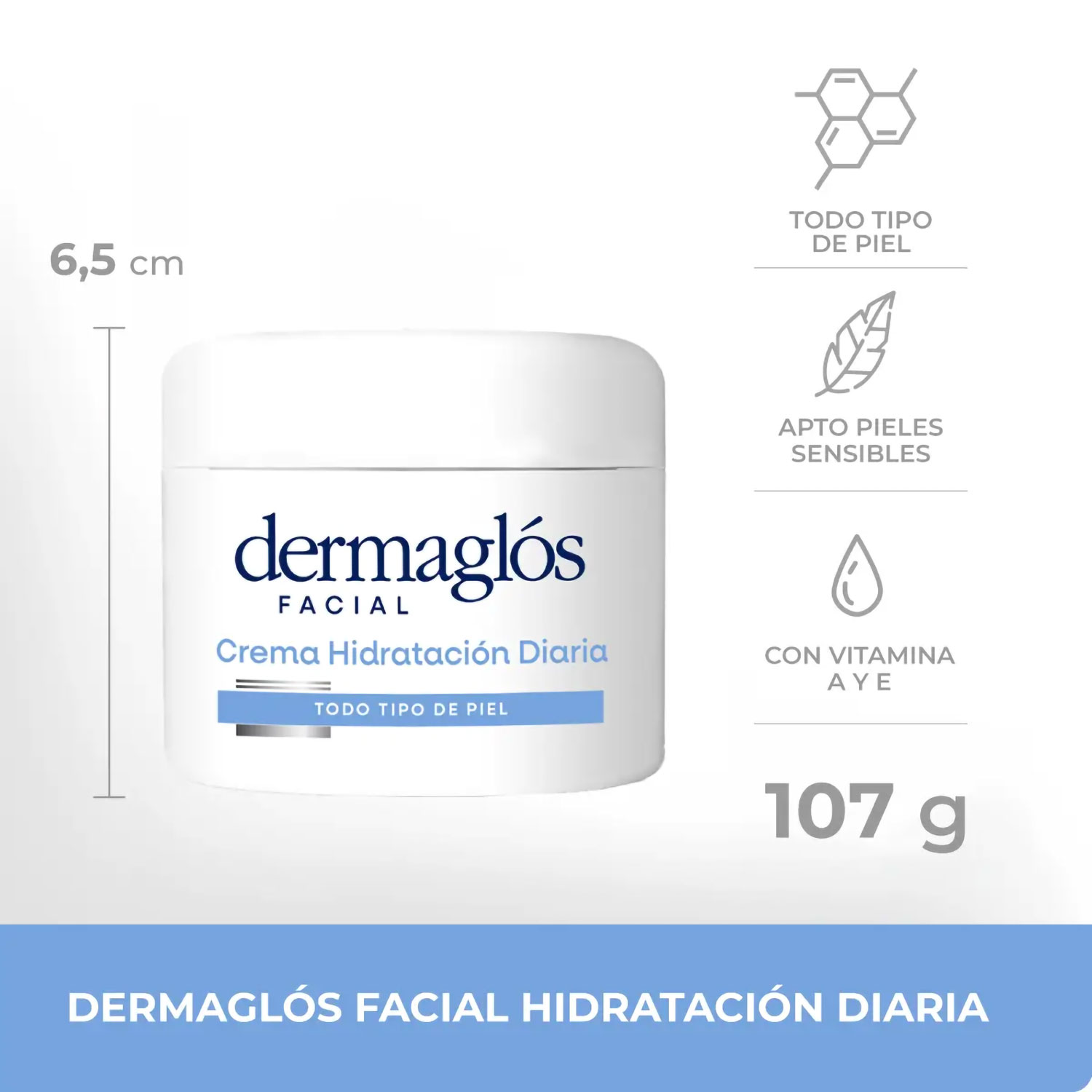 Crema Hidratante Dermaglos Facial Todo Tipo De Piel X 50 Gr - Imagen 5