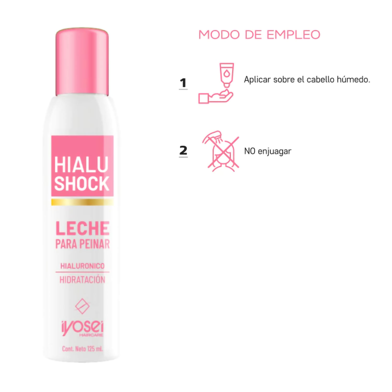 Leche para Peinar Iyosei Shock Hialuronico X 125 Ml - Imagen 3