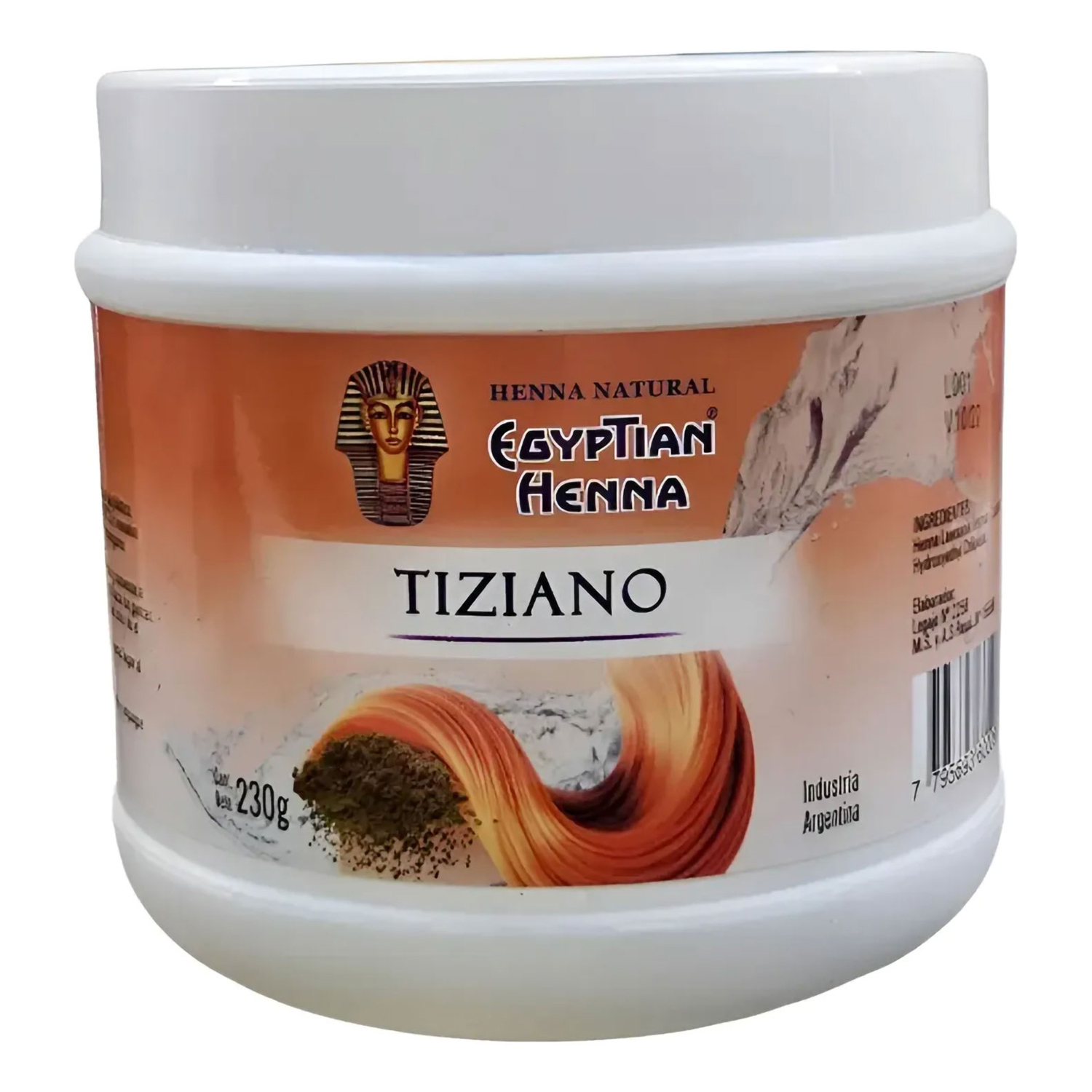 Tintura Natural en polvo Egyptian Henna Tiziano X 230 Gr