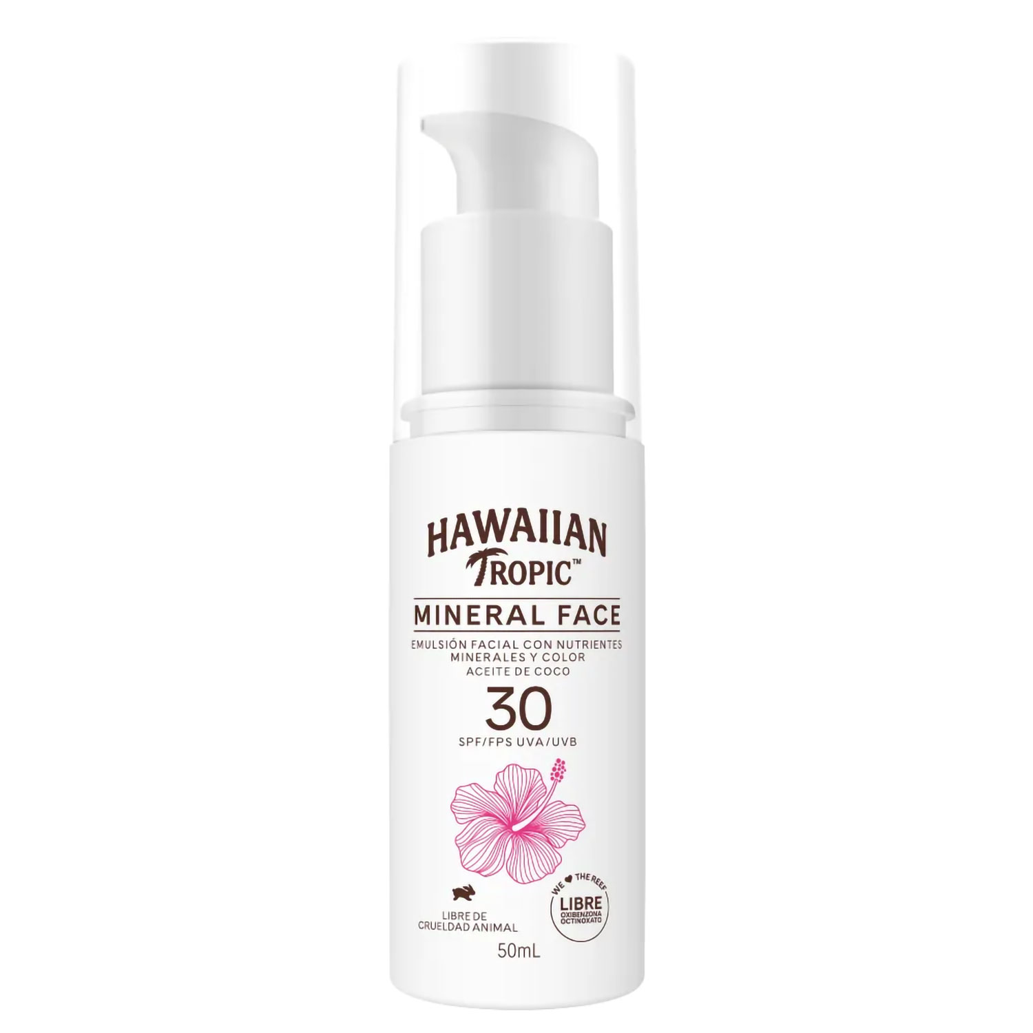 Protector Solar Facial Hawaiian Tropic Mineral FPS 30 X 50 Ml