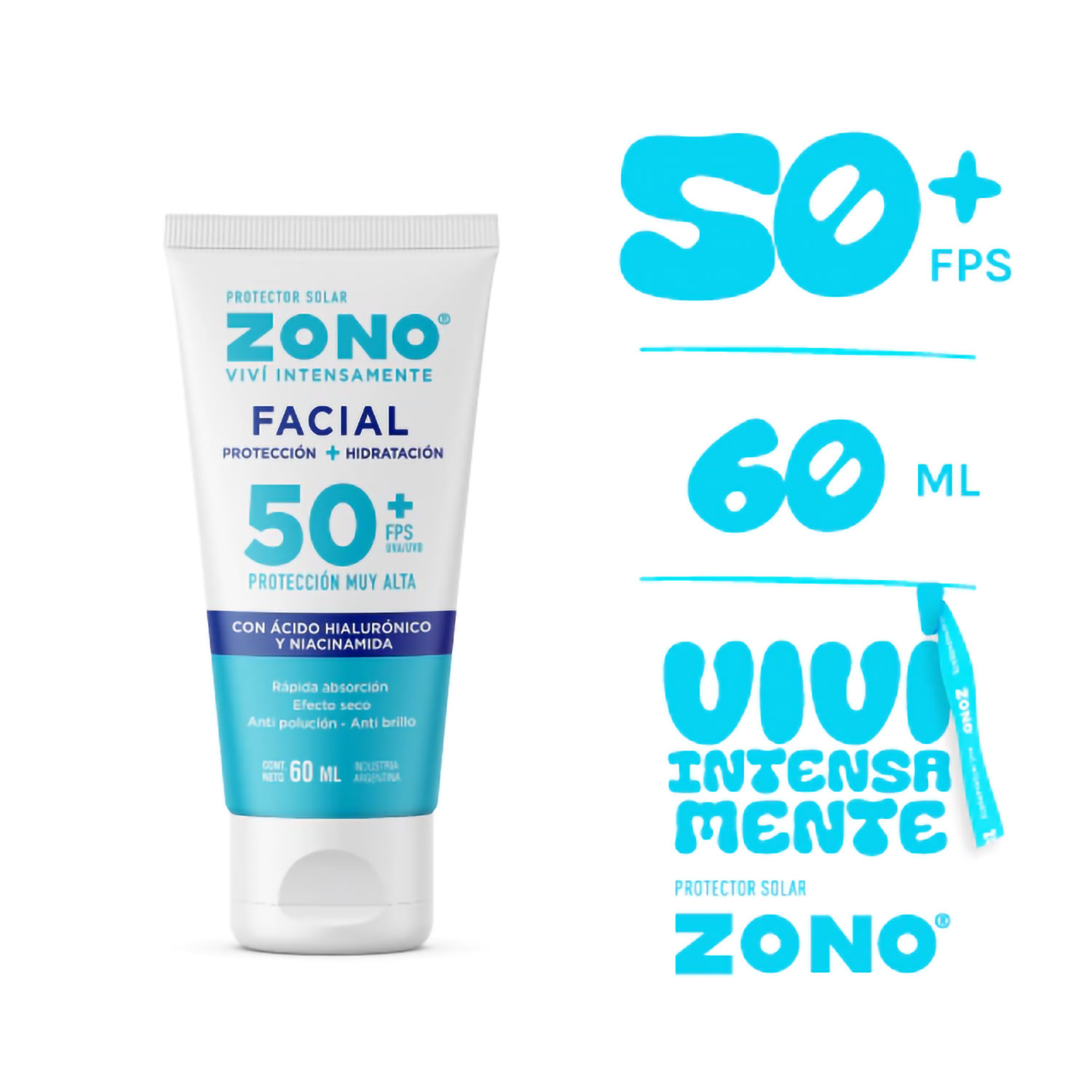 Protector Solar Zono Facial FPS 50 X 60 Ml - Imagen 2