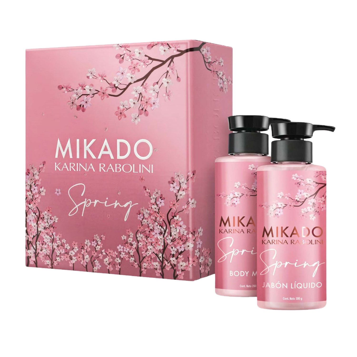 Body Milk + Jabon Liquido Karina Rabolini Mikado Spring X 1 U