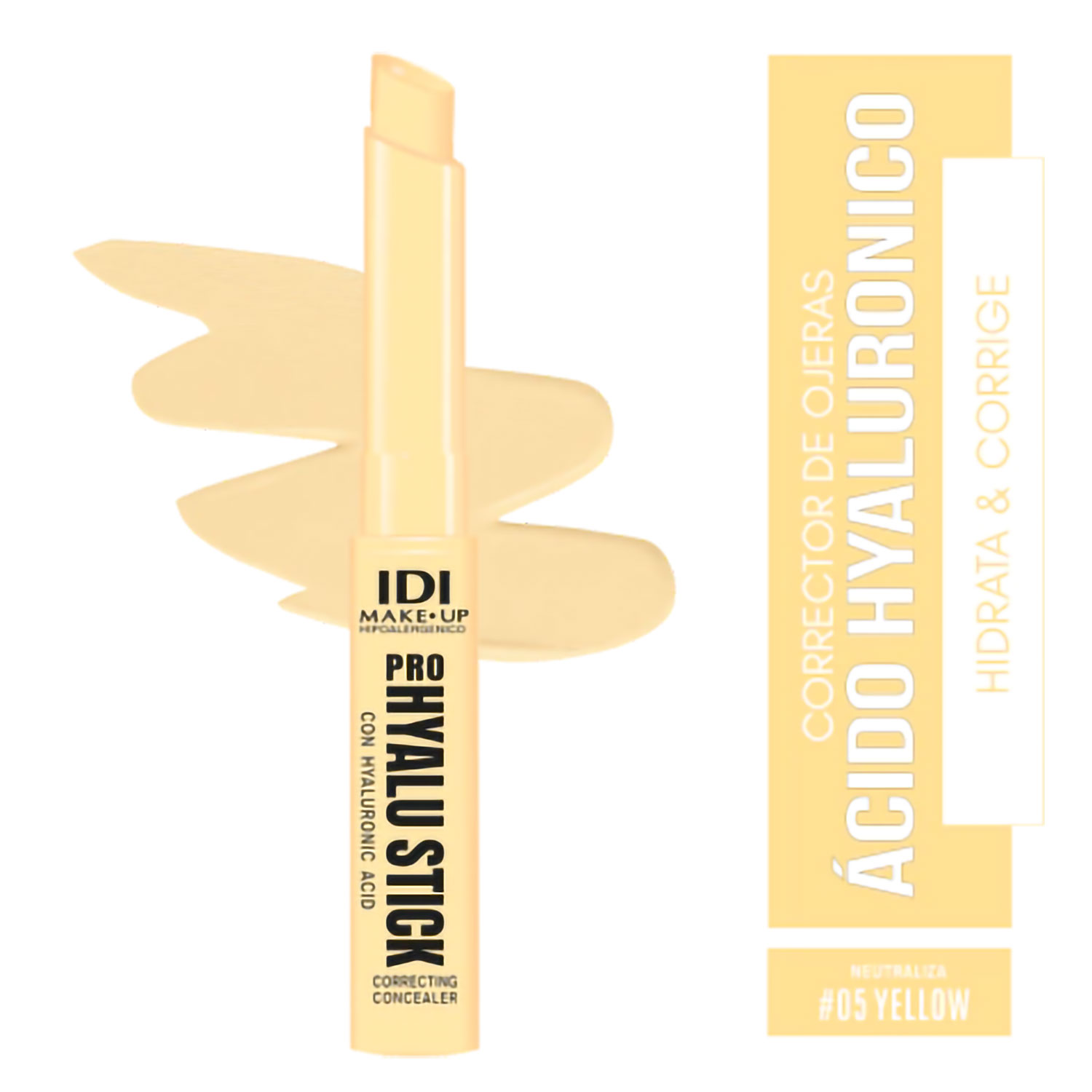 Corrector De Ojeras IDI Pro Hyalu Stick 05 Yellow X 4 Gr