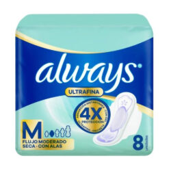 Toallitas Femeninas Always  Ultra Fina Seca X 8 U