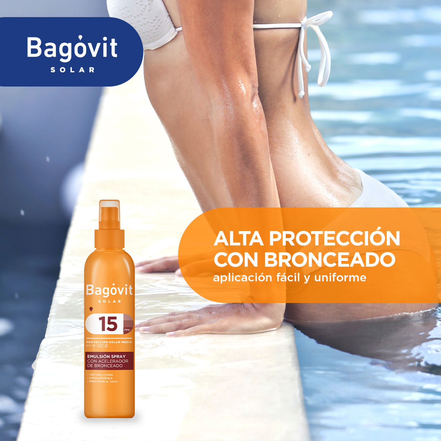 Protector solar Bagovit FPS 15 Acelerador de Bronceado X 200 Gr - Imagen 4