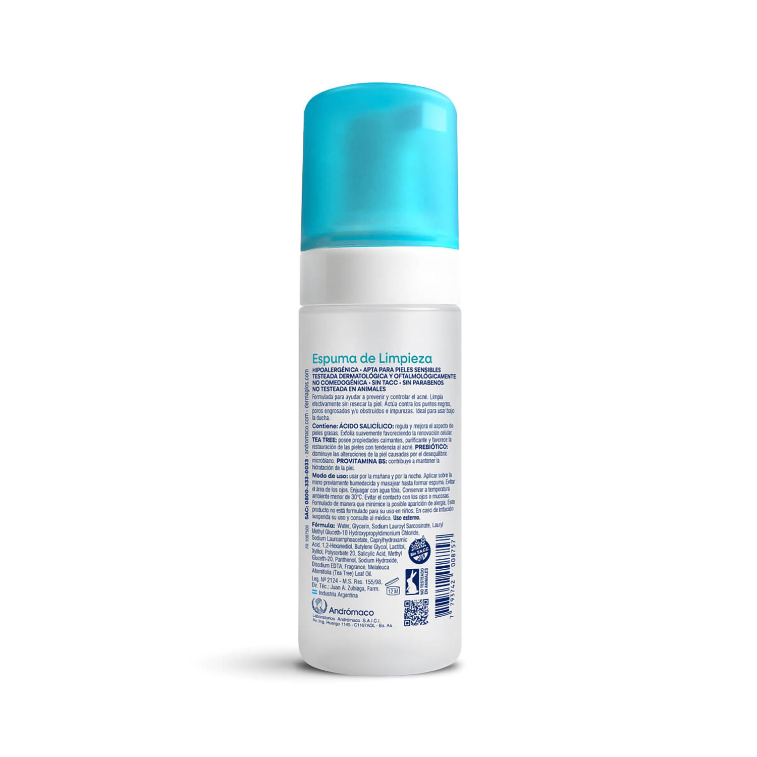 Espuma De Limpieza Dermaglos Control Acne X 150 Ml - Imagen 2