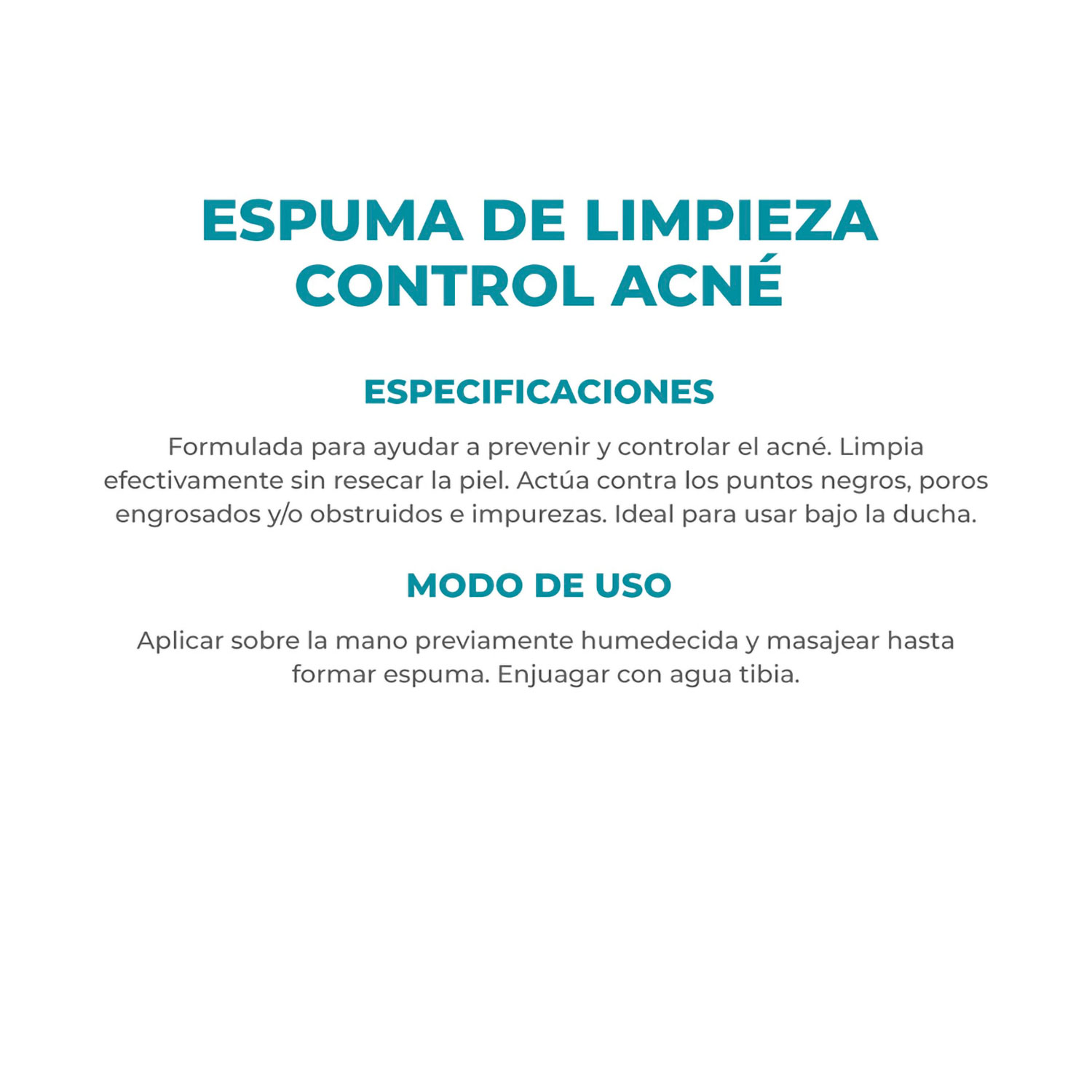 Espuma De Limpieza Dermaglos Control Acne X 150 Ml - Imagen 3