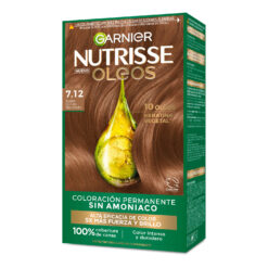 Tintura Permanente en Kit Nutrisse Oleos Sin Amoníaco 7,12 Rubio Cenizo Nacarado X 1 U