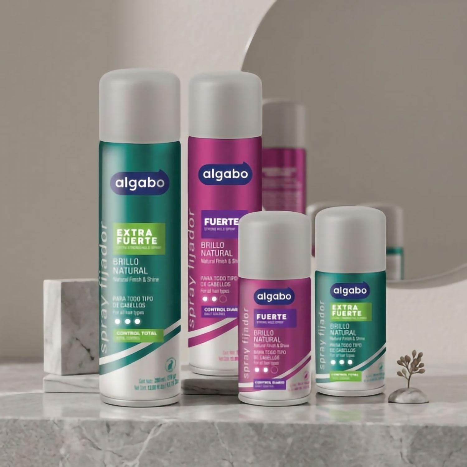 Spray Fijador Algabo Brillo Natural Extra Fuerte X 180 Ml - Imagen 2