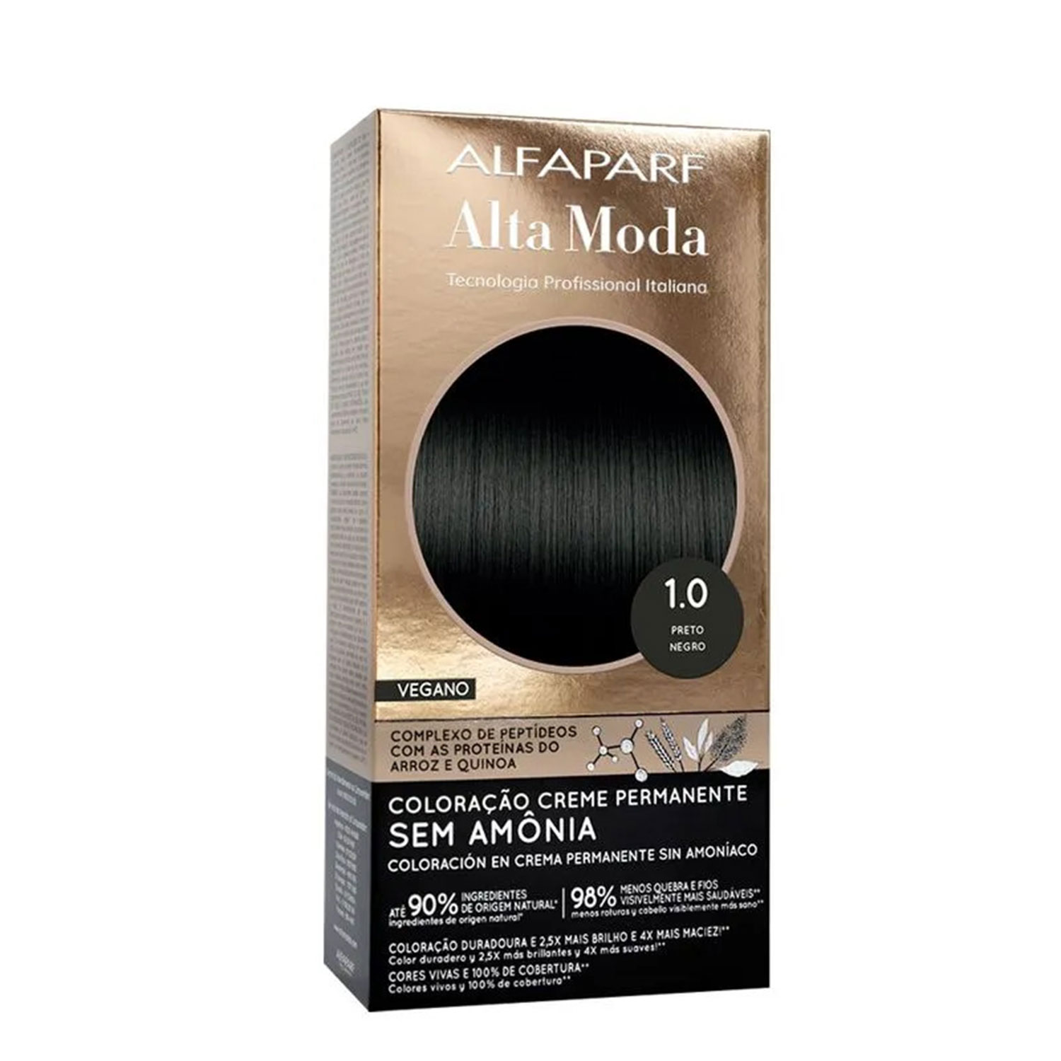 Tintura Permanente en Kit Alta Moda Sin Amoníaco 1 Negro X 1 U