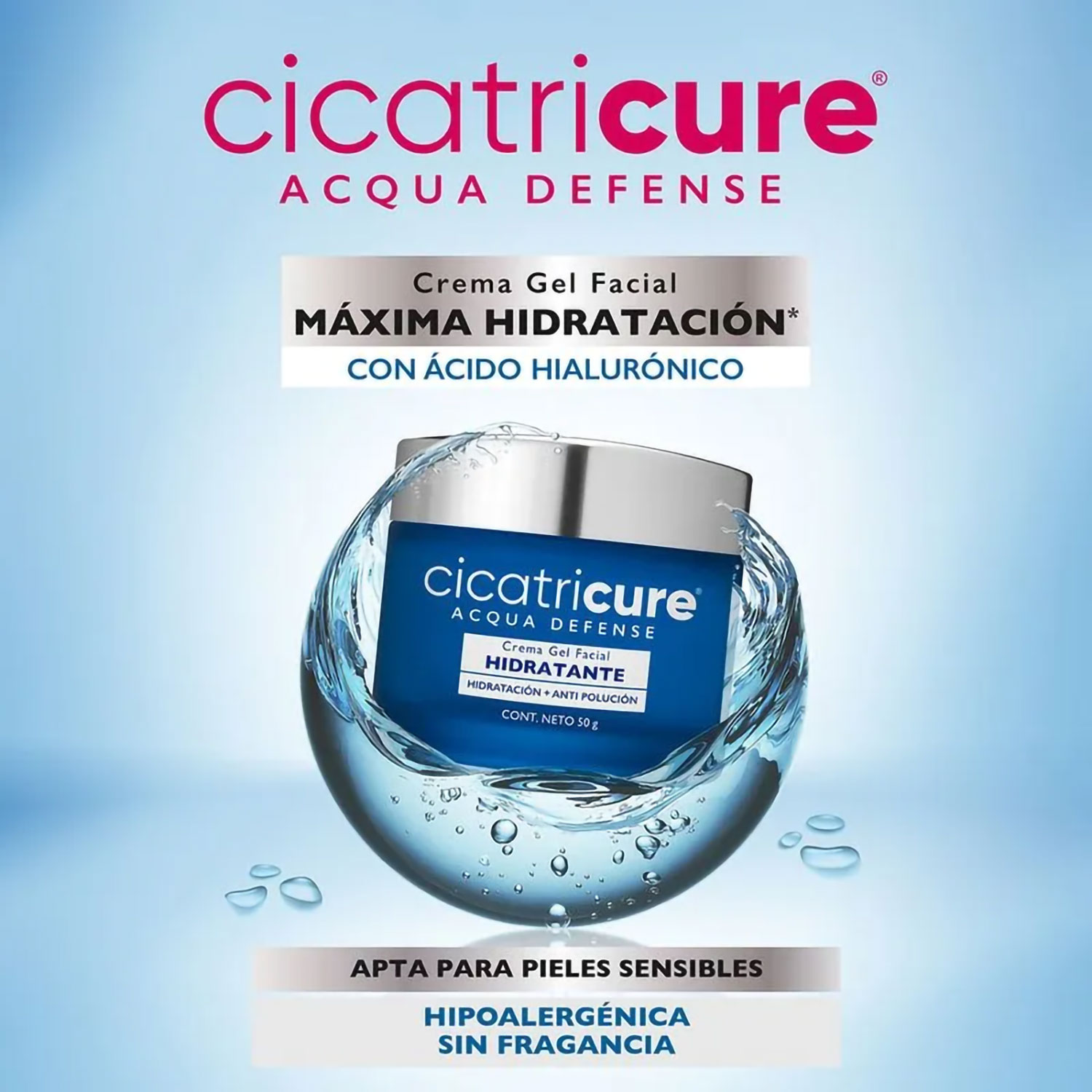 Crema Gel Facial Cicatricure Acqua Defense X 50 Gr - Imagen 5