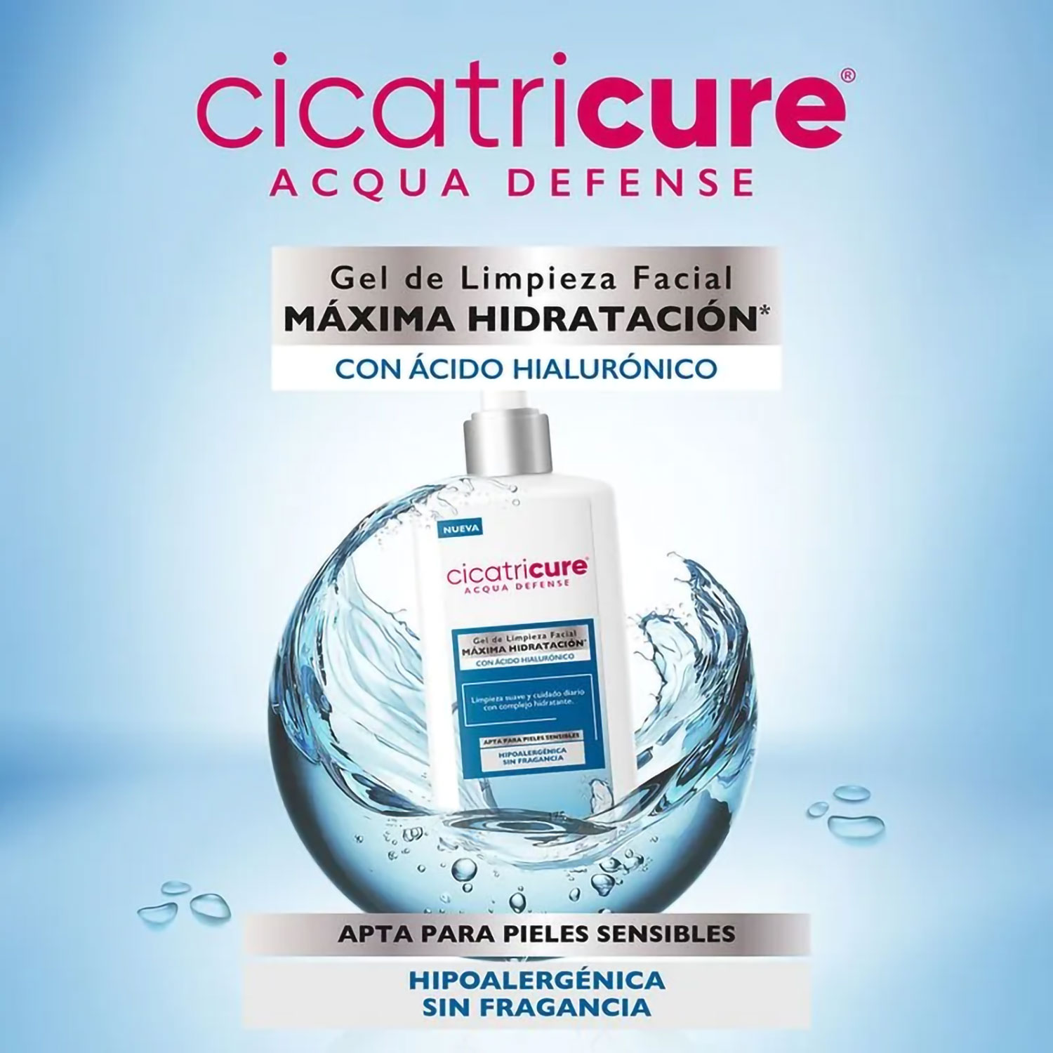Gel Limpieza Facial Cicatricure Acqua Defense X 175 Ml - Imagen 3