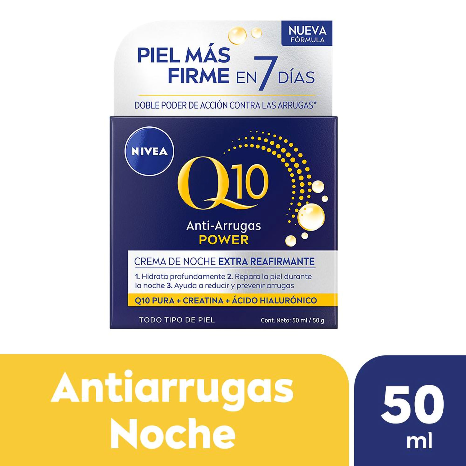 Crema Facial Nivea Q10 Power Noche X 50 Gr - Imagen 2