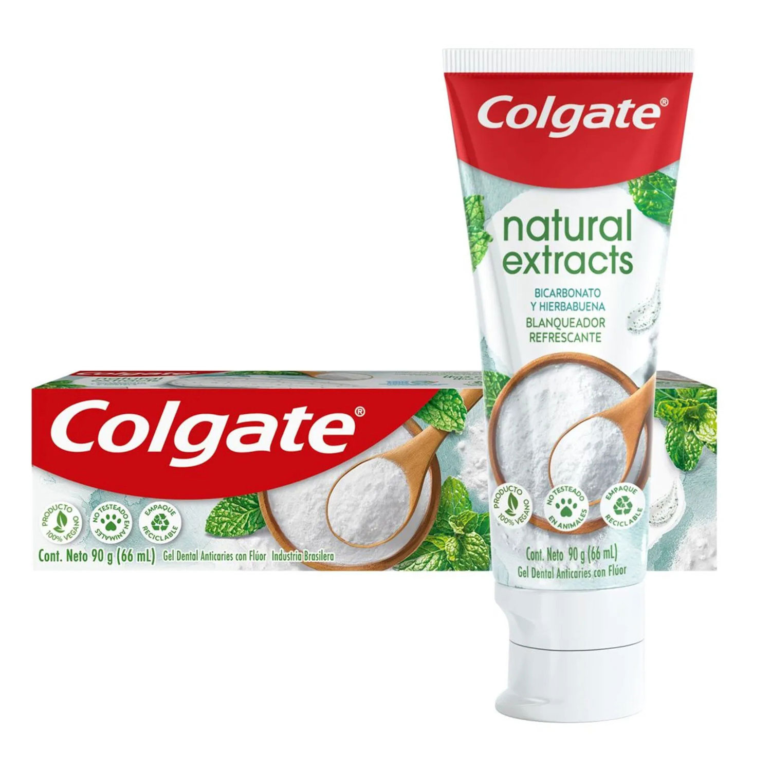 Crema Dental Colgate Natural Extracts Bicarbonato Y Menta X 90 Gr - Imagen 2
